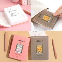 카카오프렌즈 공시생 메모 패드 모눈 라인 떡메 믹스 떡메모지 하드커버 떡매 150매, 하드커버 메모지 라이언