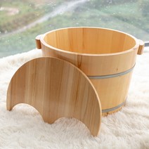 편백나무 족욕통 발 족욕기 가정용 원목족탕기 심신, 21CM족욕통+덮개