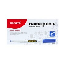 모나미 중간글씨용 네임펜 Fine, 청색, 15개