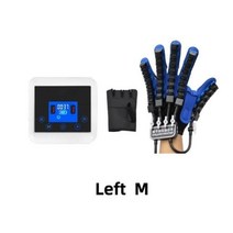 테니스연습기 테니스볼머신 테니스용품 뇌졸중 재활 로봇 장갑 편마비 뇌경색 훈련 장비 손가락 연습기, Left M+UK Plug