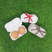 1324몰 국내제작 부활절달걀 2구케이스 (10개입) 리본도함께드립니다. 부활절포장 계란포장, 화이트