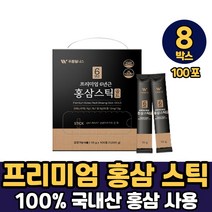 하루활력 프리미엄 6년근 홍삼스틱 골드 젤리스틱 대용량 패키지, 8개, 6년근홍삼스틱골드 대용량 x 100포