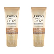 Jergens Natural Glow 페이스 선크림 SPF20 59mL 2개 Glow Oil Free Daily Moisturizer for Face Broad