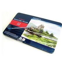 위dkai_대광 세르지오 수채 색연필 12 세트 수성 나무 틴케이스 컬러링북♥yum, ♥yomnomnom