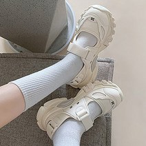 더구두 둥근코 메쉬 메리제인 통굽 벨크로 샌들 운동화-5460