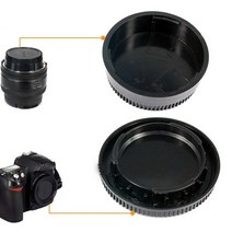 dslr 렌즈 커버 카메라 후면 렌즈 캡 커버 카메라 전면 바디 캡 nikon d750, 검은색