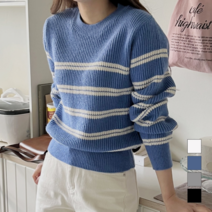 아나카프리 아나카프리 데일리 캐쥬얼 스트라이프 니트_CPG3SPO002M