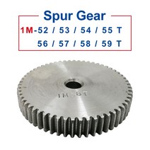 1 개 스퍼 기어 1M5253545556575859T 거친 구멍 8mm 피니언 기어 45 탄소강 소재 모터 기어 총 높이 10mm, 07 1M58Teeth-bore 8 mm