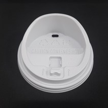 커피바바 12온스 16온스 20온스 22온스 종이컵뚜껑 백색 롱개폐형, 1개, 100개입