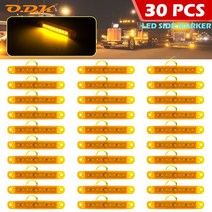 30pcs 12V 24V 9 SMD LED 사이드 마커 브레이크 표시 등 경고 테일 라이트 클리어런스 자동차 버스 UTE 트, 한개옵션0