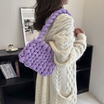 자이언트얀 슈퍼 두꺼운 아이슬란드 양모 Diy 손으로 짠 가방 자수 한국어 휴대용 소재 가, 카키 소재 패키지