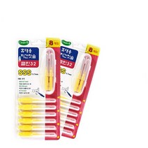 국산 휴대용 치간 칫솔 구강청결 이쑤시개 치아 세정기, 휴대용치간칫솔8P