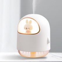 달토끼 초음파 미니 가습기 무선 무드등 충전식, 하이온 달토끼 가습기(화이트)