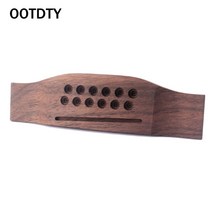 OOTDTY 로즈 우드 브릿지 12 현 어쿠스틱 기타 액세서리 부품 교체|기타 구성품 & 액세서리|, 1개, 단일, 단일