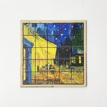 [초등저]우드타일 티코스터(명화)-1인세트(5종 택1), 해바라기