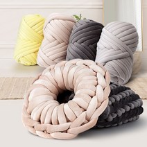 자이언트얀 손뜨개질 가방뜨기 만들기 손뜨개 목도리, 1kg 핑크, 1kg 핑크