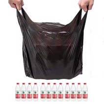인터바겐 손잡이 검정 무지 비닐 봉투 약국 비닐백 포장백, 무지 28호 백유백 500매