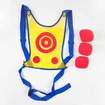 2인 조끼 끈끈이 유치원 감각 훈련 벨크로 점착 유니폼 표적 공 던지기 타켓 특수 체육 심리운동 교구 스포츠 활동, 조끼2공6