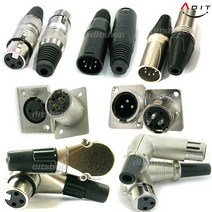 ADIT XLR 마이크캐논 마이크잭 3P 벽부형 라인용 샷시용 젠더 커넥터, AC0060_커넥터