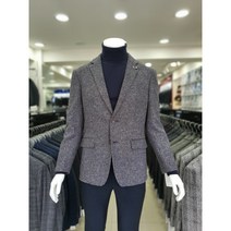 가르시아 가을 겨울 브라운네이비도트 세미 슬림핏 빅사이즈 남자 콤비 자켓 정장 블레이저