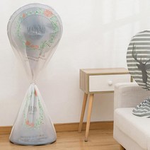 PK글로벌 키 큰 선풍기 보관 커버 PEVA 지퍼식 선풍기 싸개, 1개입, 화환