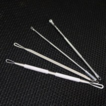침구 청소기 진드기 살균 침대청소기 이불 345pcs 스테인레스 스틸 블랙 헤드 코돈 여드름 흠집 추출기 리무버 도구 스킨 케어 페이스 모공 클리너 바늘 제거 도구, 4개