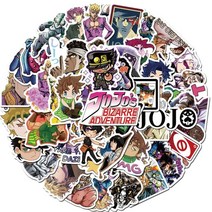 10/50Pcs 애니메이션 조조 기묘한 모험 스티커 데칼 노트북 스케이트 보드 가방 워터 컵 선물 장난감 도매