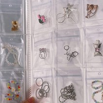 액세서리 포켓 포장백만 귀걸이 발찌 팔찌 부자재 DIY 금은보화 금은방 귀금속 도매상가 악세서리 투명 포장백만 쥬얼리 보석함 네일샵 파츠 비즈 머리끈 목걸이 반지 동전 수집30P