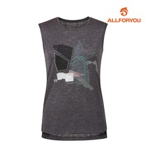 [올포유] [올포유] 여성 프린팅 민소매 티셔츠 AWTSI6R64-195_G