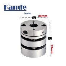 알루미늄 합금 d26l35 이중 다이어프램 커플 링 탄성 커넥터 d26mm l35mm 볼 스크류 스텝 서보 모터 인코더 컴퓨터, 8x10