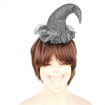 파티짱 할로윈 머리띠, 마녀모자머리띠(실버)
