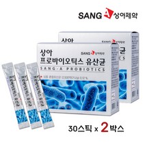 상아제약 프로바이오틱스 프리바이오틱스 락토바실러스 유산균 람노서스 플란타룸 프락토올리고당 GG유산균 김치유산균 장내유익균 키즈 아기 온가족유산균 2500억 CFU, 1개, 30포 x 2박스