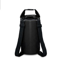더블 벨트 PVC 방수 가방 5L 10L 20L 야외 수영 가방 다이빙 압축 스토리지 드라이 가방 남여 카약 배낭, 15L, 검은색