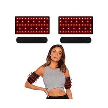 PPLOONG 신체용 적색광 치료 벨트 근적외선광 치료 랩 LED 근육통 완화 착용형 팔꿈치 무릎 어깨용 요통 치료 벨트, 블랙-120 LED