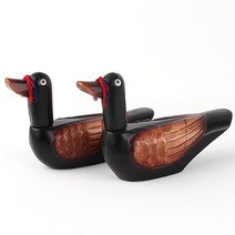 더담고 흙기러기한쌍 l 원앙목조각 함들이 외국인선물, S. 20cm x 6cm x 12.5cm