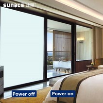 창문 사생활 보호필름 SUNICE 전자 PDLC 스마트 필름 전환 가능 전기 유리 가정 및 사무실 개인 정보 보호, 한개옵션0