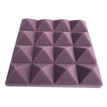 창호 샷시 샤시 자재 부속 부자재 철물 부품 250x250x50mm 12 24Pack 스튜디오 어쿠스틱 방음 폼 피라미드 사운드 흡수 처리 패널 타일 웨지 보호 스폰지, 12Pack, Purple