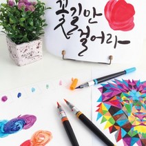 [KT알파쇼핑]펜텔 컬러 브러쉬_캘리그라피_붓글씨펜, 오렌지_W39C414