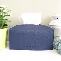 라이크홈즈 [국산] 모던 가죽 티슈커버 티슈케이스 5color, 네이비