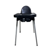 식당 카페 가정용 유아식탁의자+유아트레이 세트 8colors, 블랙