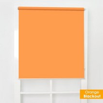 우드블라인드 창문햇빛가리개 SCHRLING100 암막 장력 롤러 블라인드 마운트 내부에 드릴 설치 없음 윈도우 룸용 셔터, Orange+Customized 사이즈