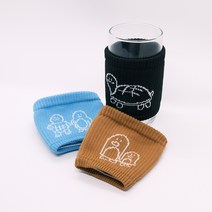 [클로에코] 다회용 폐플라스틱 컵홀더 (4개입), 하늘색(어른동물) 1개, 검정색(거북이) 1개, 검정색(거북이) 1개, 4개