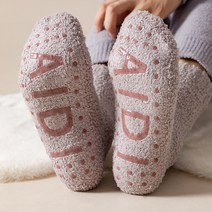 가을 겨울 여성 남성 미끄럼방지 논슬립 수면양말 1켤레 (색랜덤) 임산부 산모 노인 할머니 할아버지 보온 방한 양말