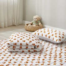 리락쿠마 캐릭터 풍기인견 유아 아동 신생아 차렵이불+낮잠패드+베개세트 솜포함, 차렵이불+패드+베개세트(솜포함)