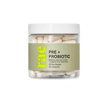 Rae Pre + Probiotic for Women - Women’s Probiotic and Prebiotic Supplement for Gut Health with Apple, 60 Count (Pack of 1)