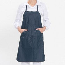 JH+목걸이형 숏 단면 방수 앞치마 네이비 배식용 청소용_S/N:EB+6BCE24 ; 목걸이형 숏 단면 방수 앞치마 네이비 배식용 청소용 세척용 서빙 주방