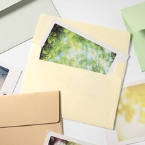 파스텔 청첩장 & 엽서봉투 100장입 그린, 1개