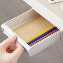 책상 식탁 테이블 하부 부착용 수납서랍함 숨은공간 교습소 미술학원 주방정리, 검정