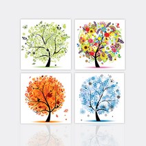 수재샵 비즈 보석십자수 사계 시리즈 led 대형 어린이 캔버스 diy 집들이선물, 04.겨울