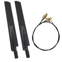 2pcs 3G 안테나 12dBi 이득 SMA 남성 무선 네트워크 카드 Wifi 라우터 높은 신호 감도, 02 with ipex MHF4 cable